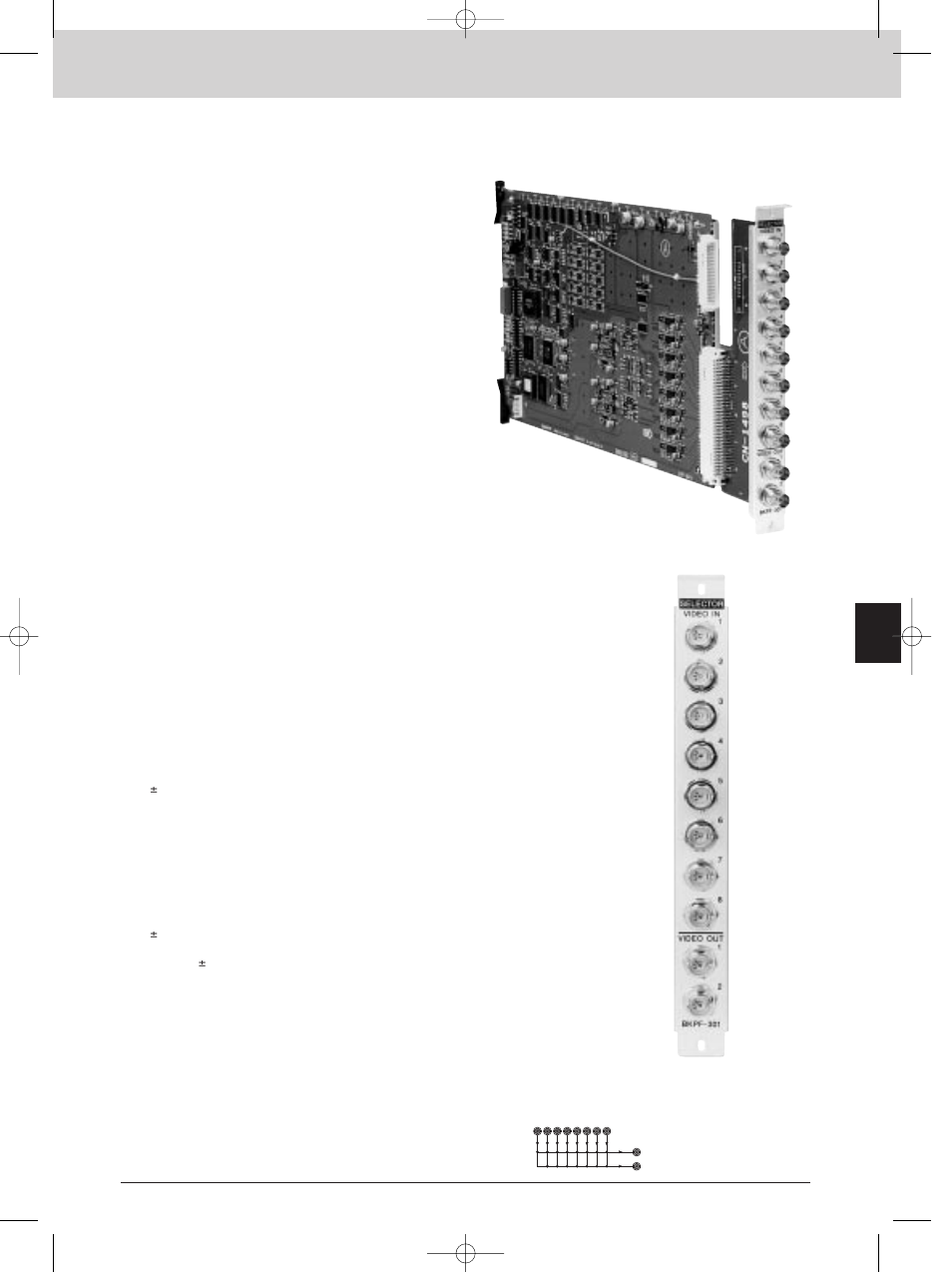 Bkpf-301, Analog video selector board, Interface processor d series | Sony MK7807V1 User Manual | Page 131 / 164
