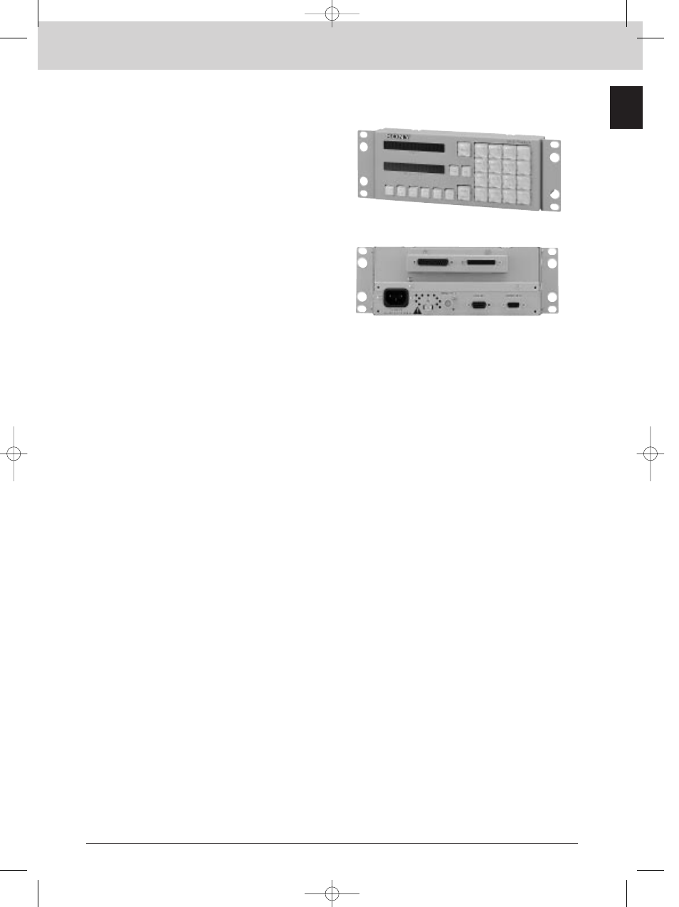 Bks-r3242a, X-y control unit, Routing switchers | Sony MK7807V1 User Manual | Page 31 / 164