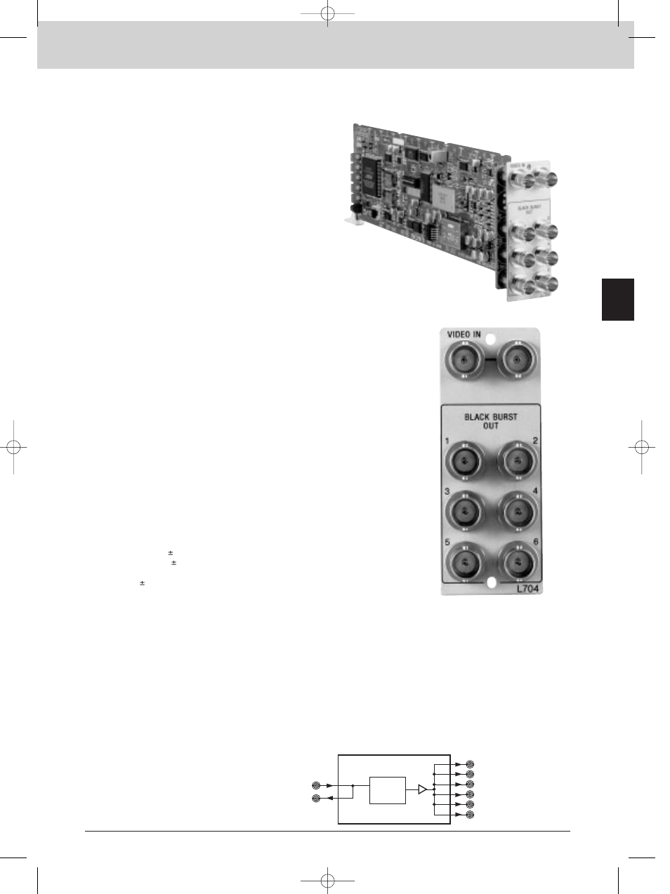 Bkpf-l704, Interface processor l series, Black burst regenerator board | Features | Sony MK7807V1 User Manual | Page 93 / 164