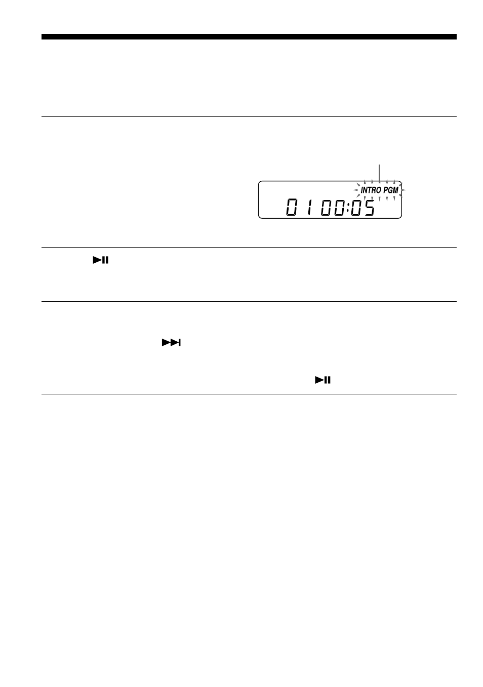 Selecting tracks by listening to songs’ intro, Intro pgm play) | Sony D-F525 User Manual | Page 12 / 28