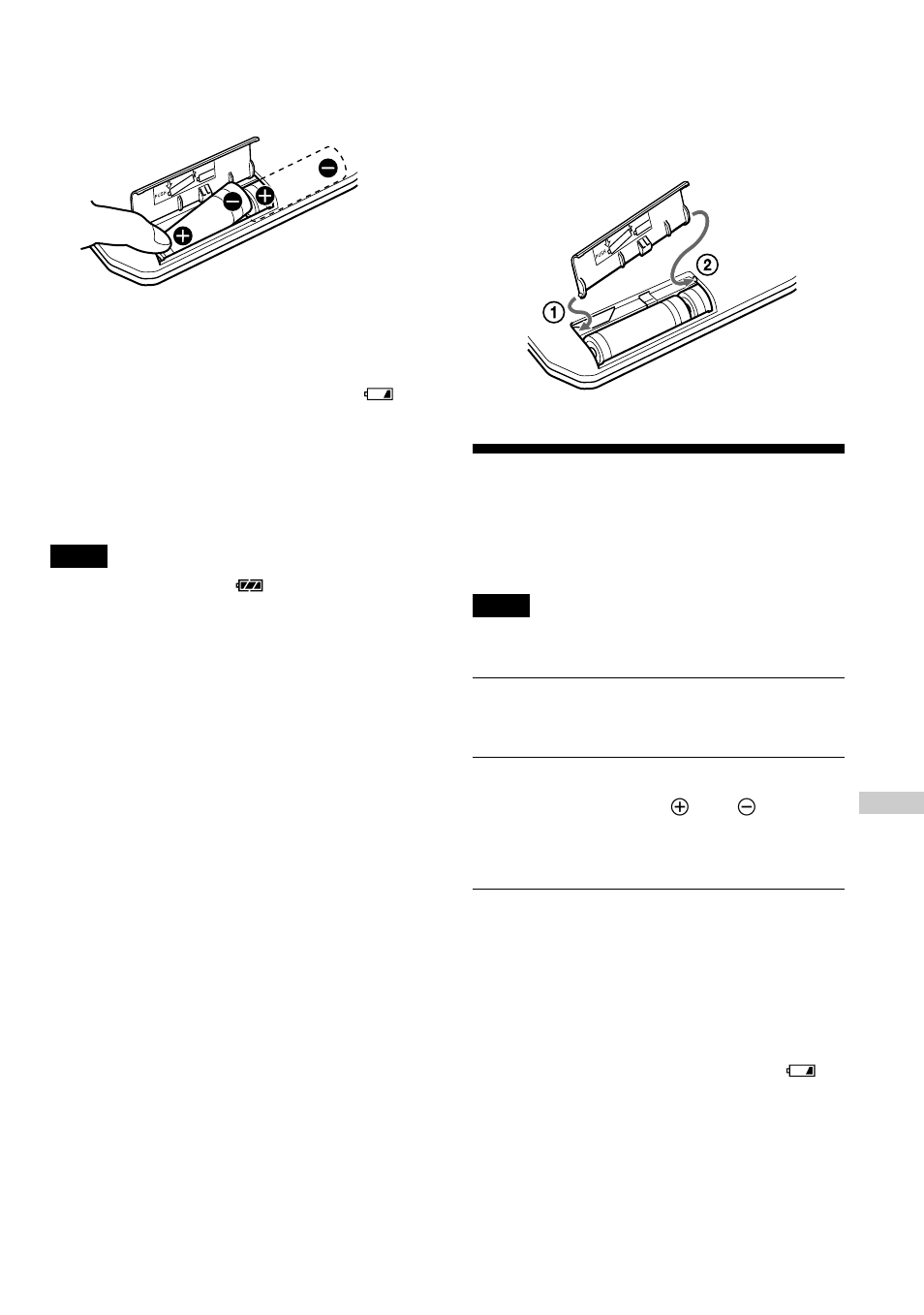 Using dry batteries, Notes on the power source | Sony D-F525 User Manual | Page 21 / 28