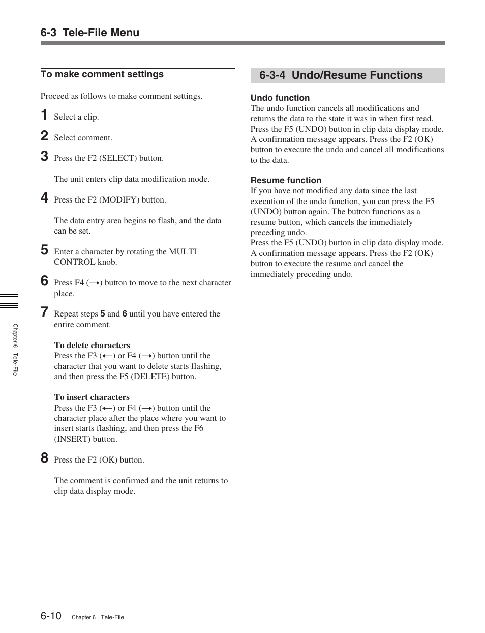 3-4 undo/resume functions | Sony HDW-M2100 User Manual | Page 59 / 115