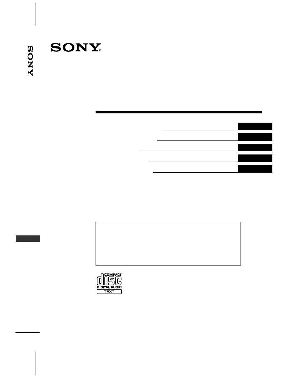 Sony CDX-CA750 User Manual | 170 pages