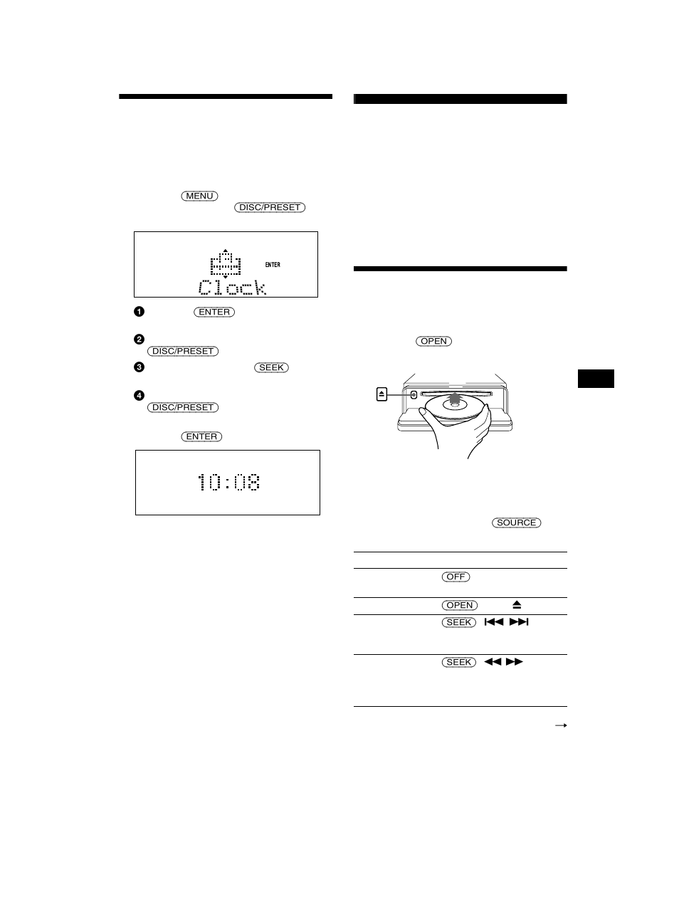 Impostazione dell’orologio, Lettore cd unità cd/md (opzionale), Riproduzione di un disco | Sony CDX-CA750 User Manual | Page 109 / 170
