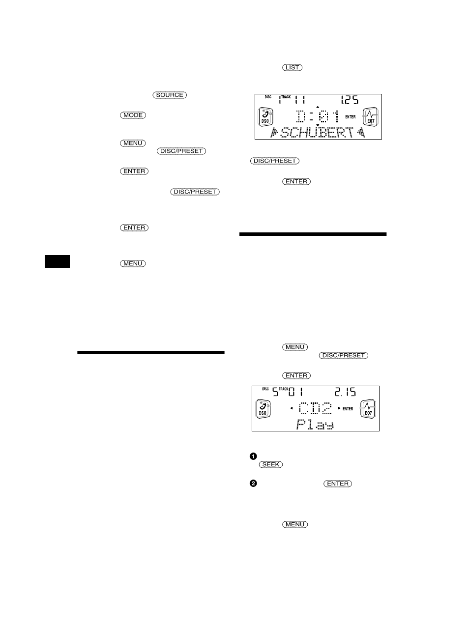 Ricerca di un disco in base al nome, Funzione di elenco, Selezione di brani specifici per la riproduzione | Memoria programma | Sony CDX-CA750 User Manual | Page 112 / 170