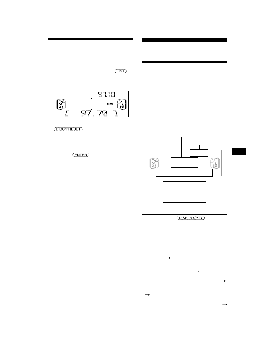 Sintonizzazione di una stazione da un elenco, Funzione di elenco, Presentazione della funzione rds | Sony CDX-CA750 User Manual | Page 115 / 170