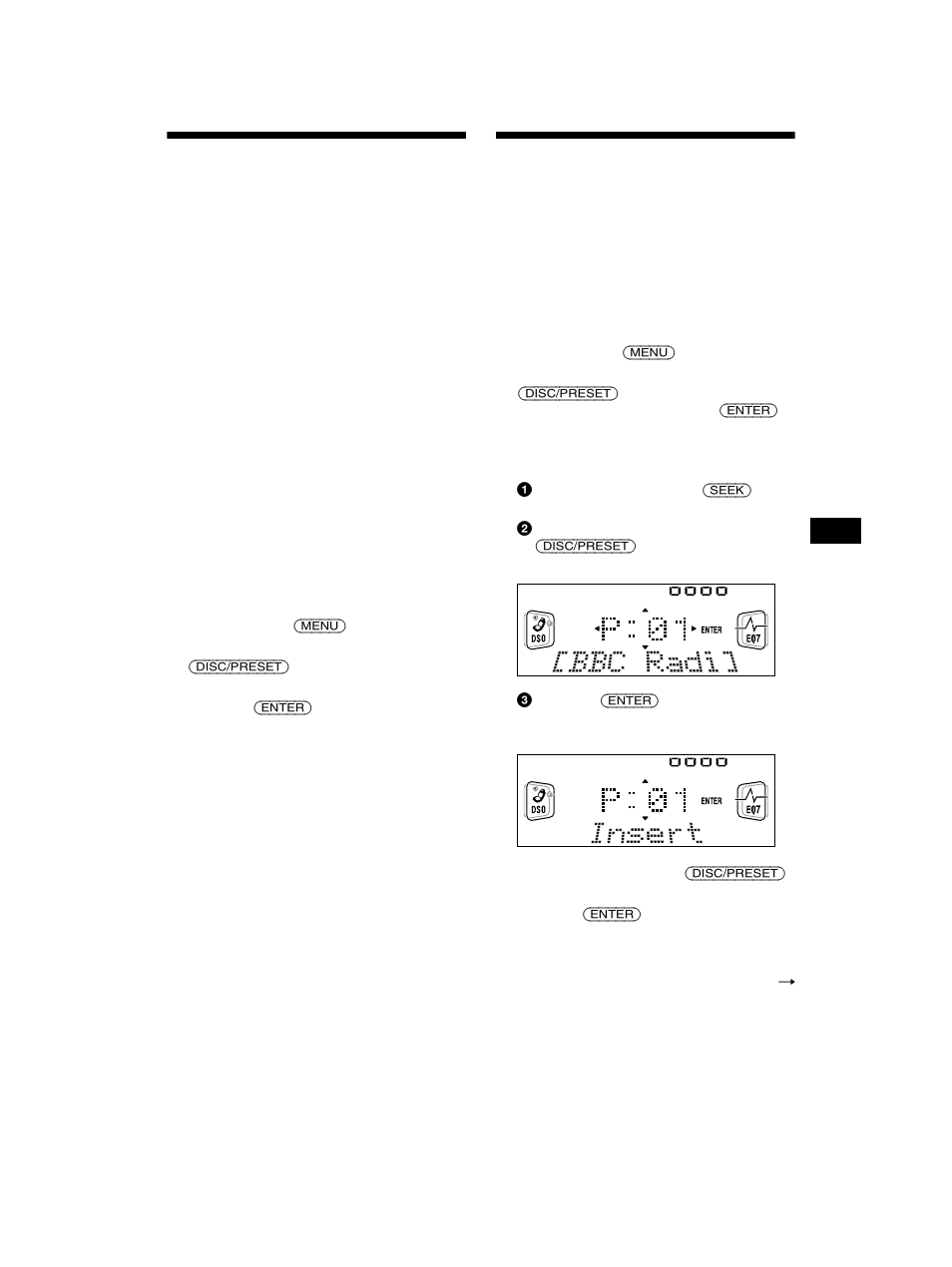 Preselezione automatica dei servizi dab, Preselezione manuale dei servizi dab, Modifica delle preselezioni | Sony CDX-CA750 User Manual | Page 121 / 170