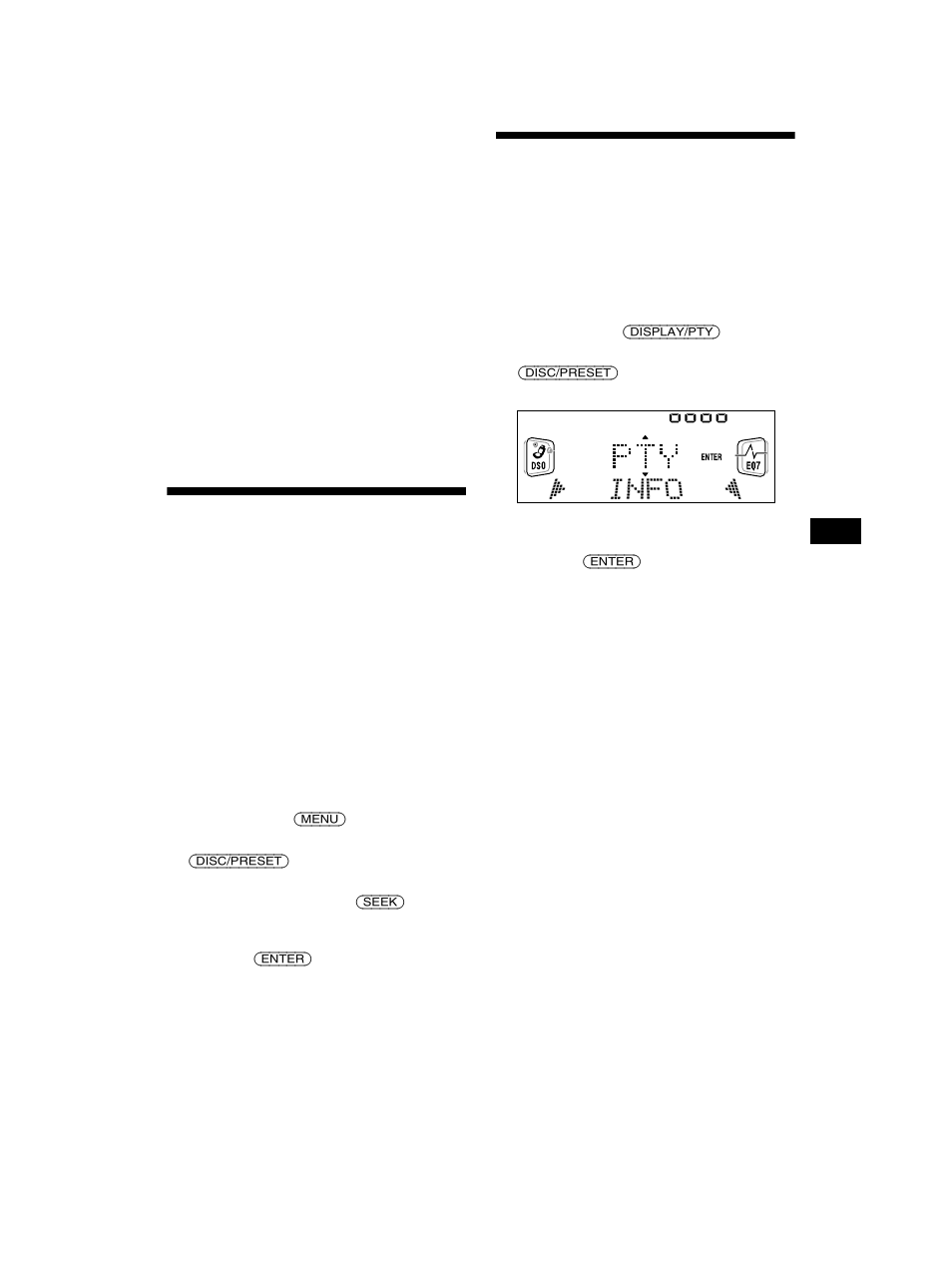 Commutazione tra audio a più canali e, Individuazione di un servizio dab per tipo di, Programma (pty) | Commutazione tra audio a più canali e drc | Sony CDX-CA750 User Manual | Page 123 / 170