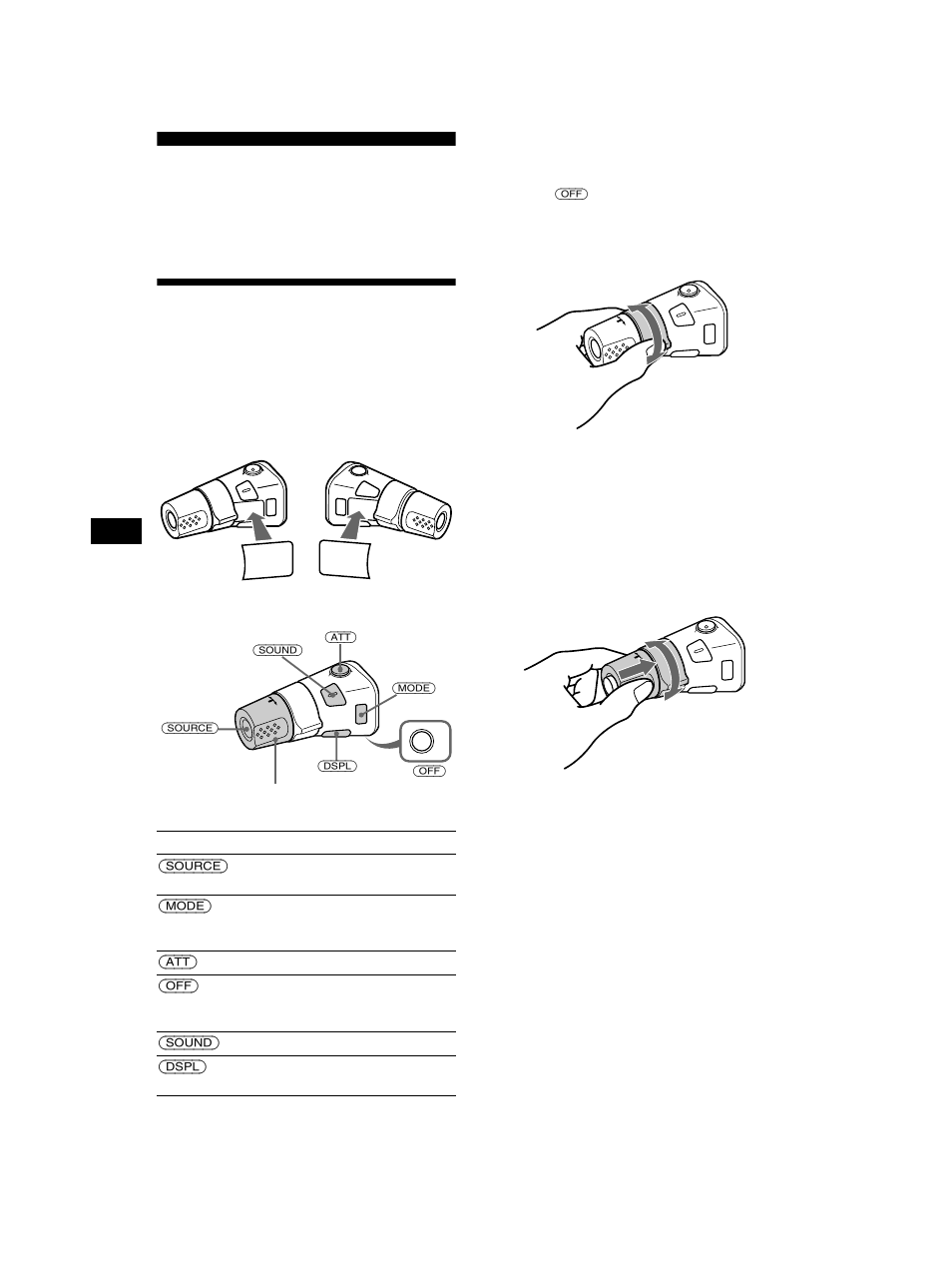 Altre funzioni, Uso del telecomando a rotazione | Sony CDX-CA750 User Manual | Page 124 / 170