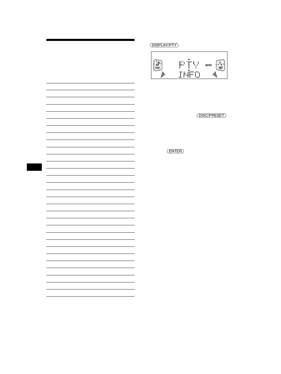 Afstemmen op zenders volgens, Programmatype — pty, Afstemmen op zenders volgens programmatype | Sony CDX-CA750 User Manual | Page 152 / 170