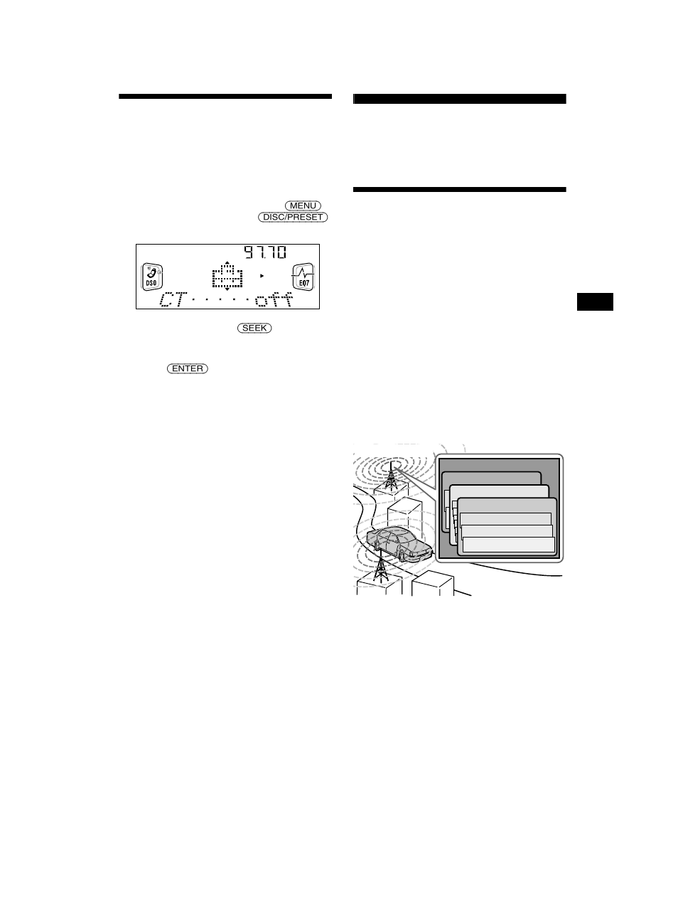 Setting the clock automatically — ct, Dab (optional), Overview of dab | Setting the clock automatically | Sony CDX-CA750 User Manual | Page 19 / 170