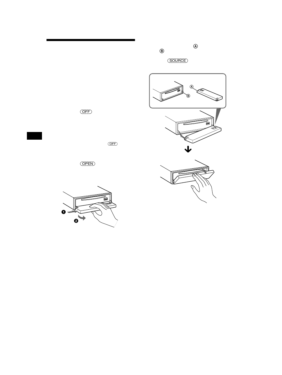 Abnehmen der frontplatte, Cd/md) 8 | Sony CDX-CA750 User Manual | Page 40 / 170