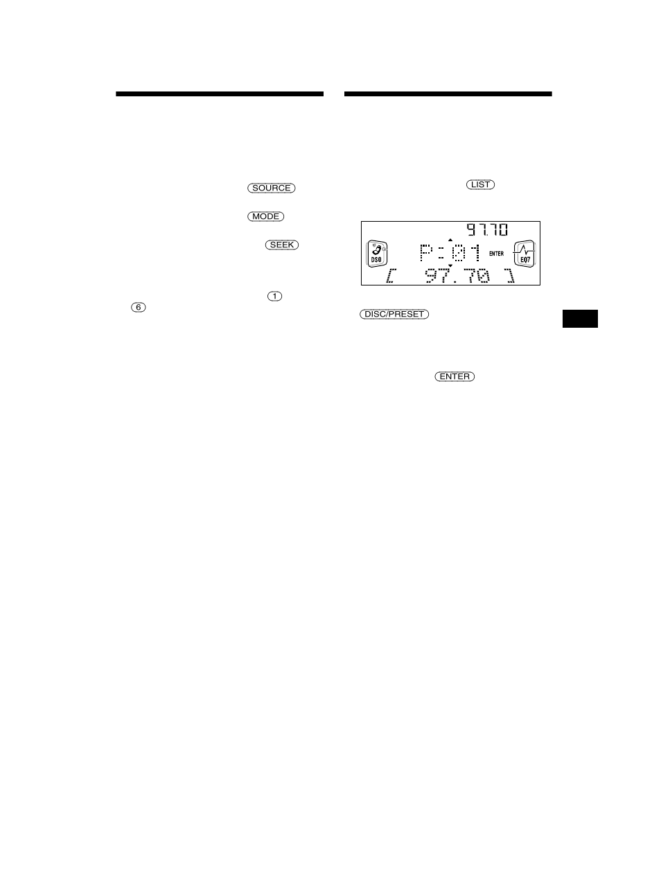 List-up, Speichern bestimmter radiosender, Einstellen eines senders anhand einer liste | Sony CDX-CA750 User Manual | Page 47 / 170