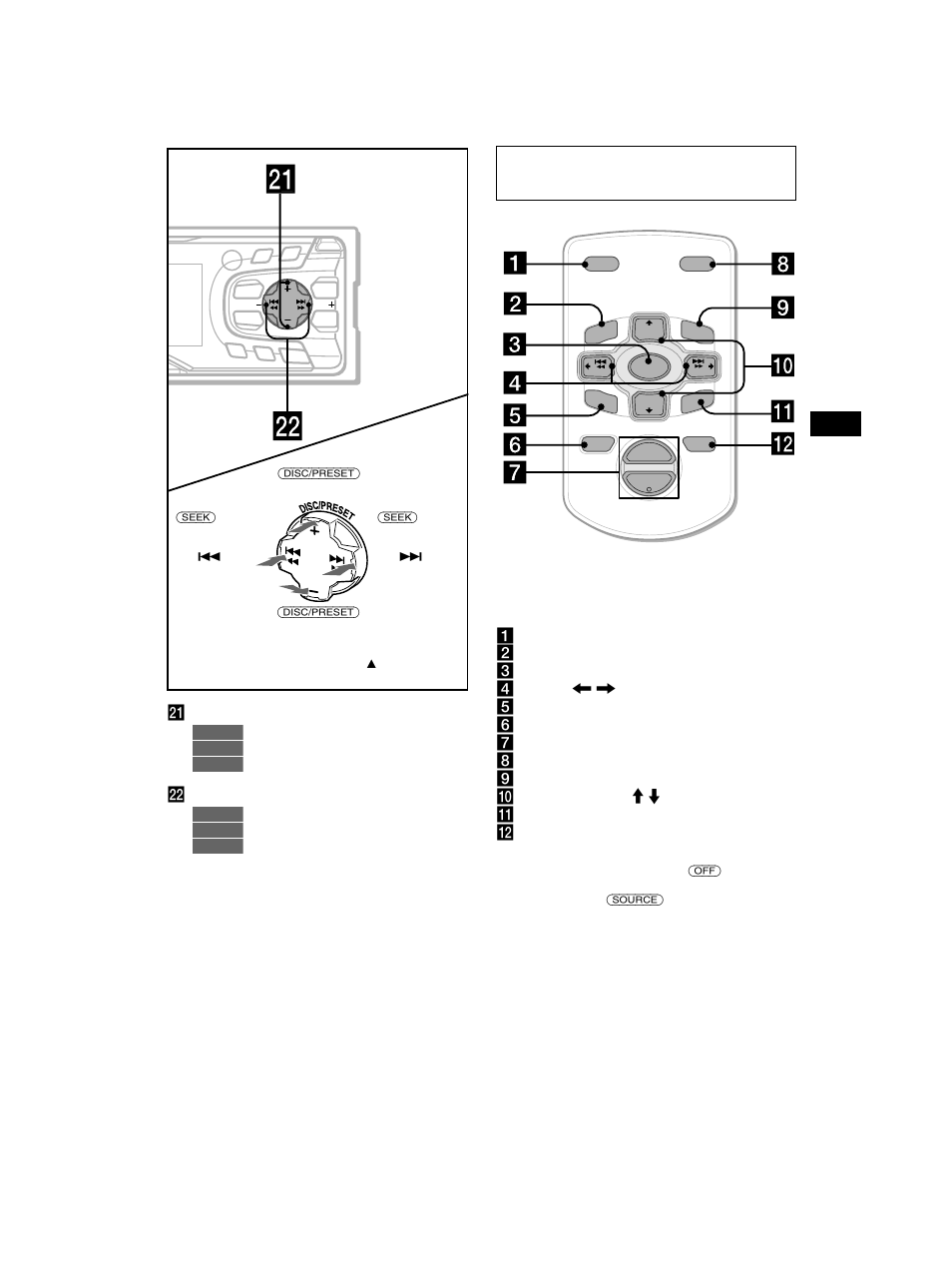 Card remote commander rm-x114 (optional) | Sony CDX-CA750 User Manual | Page 5 / 170