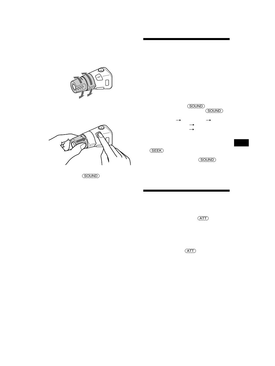 Réglage des caractéristiques du son, Atténuation rapide du son | Sony CDX-CA750 User Manual | Page 91 / 170