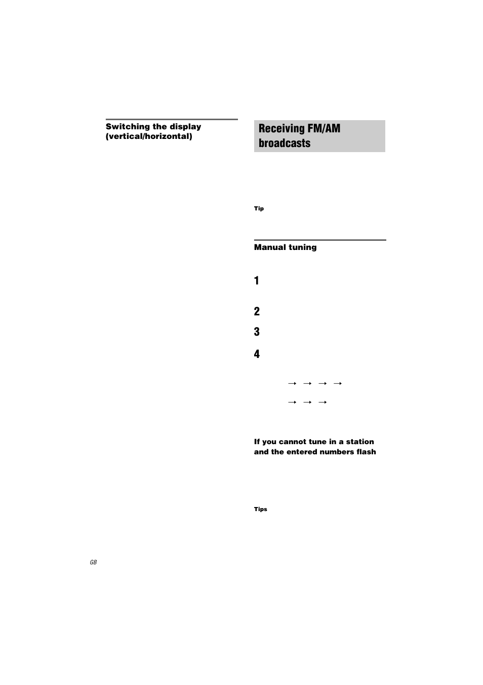 Receiving fm/am broadcasts | Sony HT-K250 User Manual | Page 18 / 112
