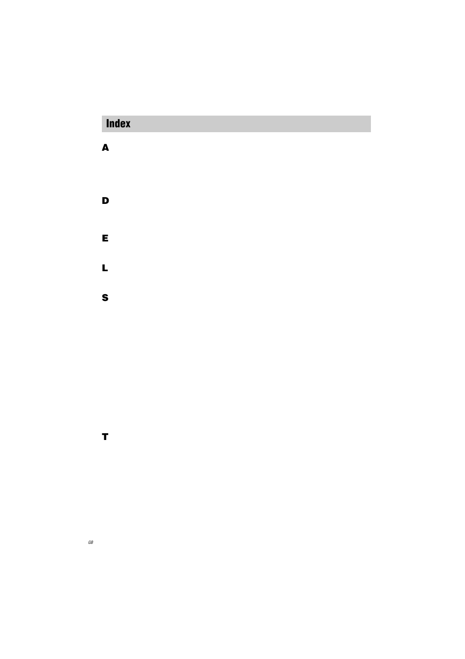 Index | Sony HT-K250 User Manual | Page 36 / 112