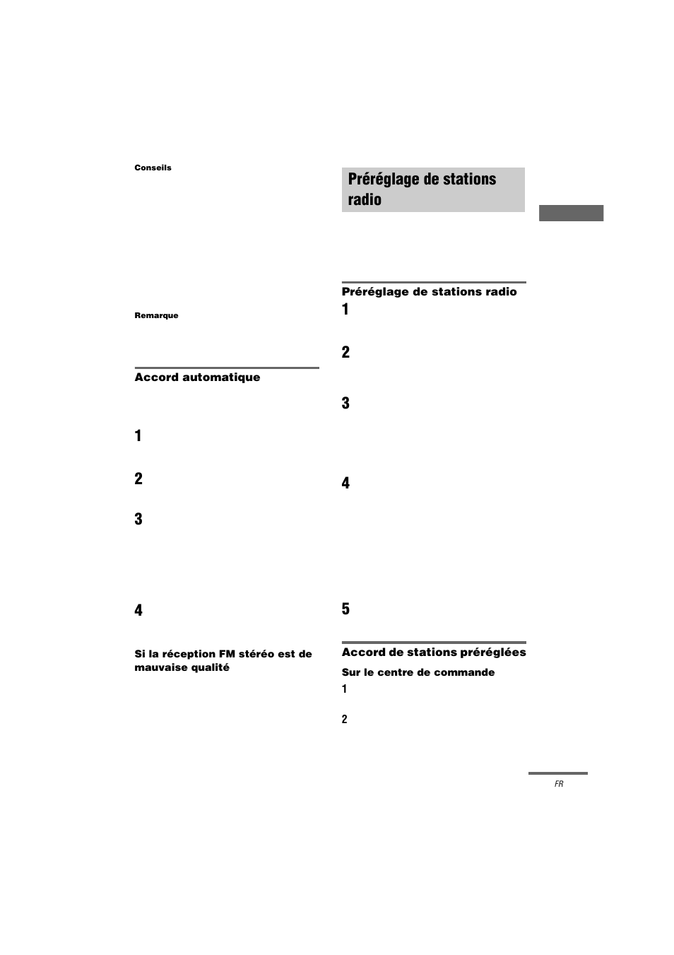 Préréglage de stations radio | Sony HT-K250 User Manual | Page 55 / 112