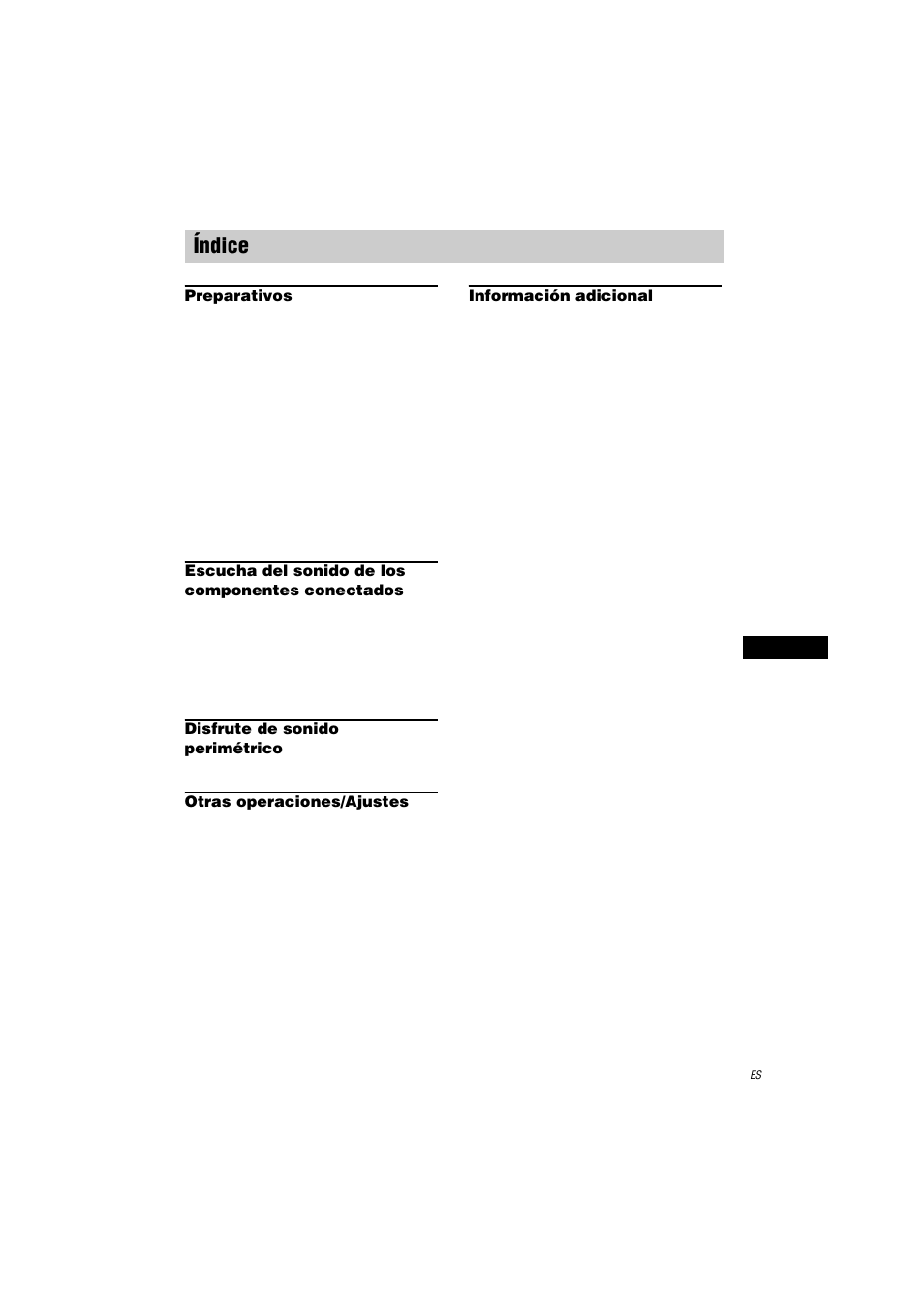 Índice | Sony HT-K250 User Manual | Page 77 / 112