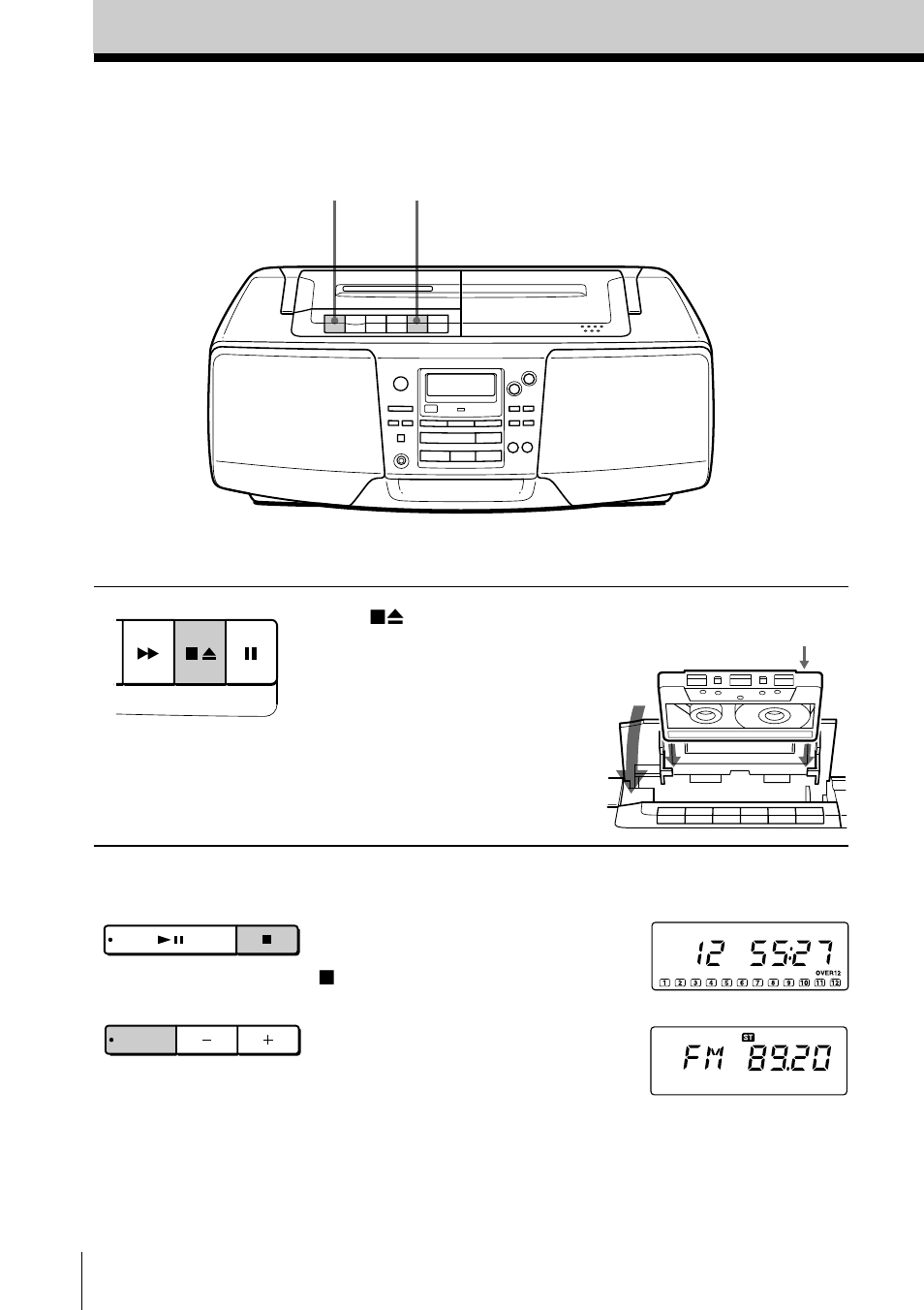 Recording on a tape, 10 recording on a tape | Sony CFD-S55 User Manual | Page 10 / 68