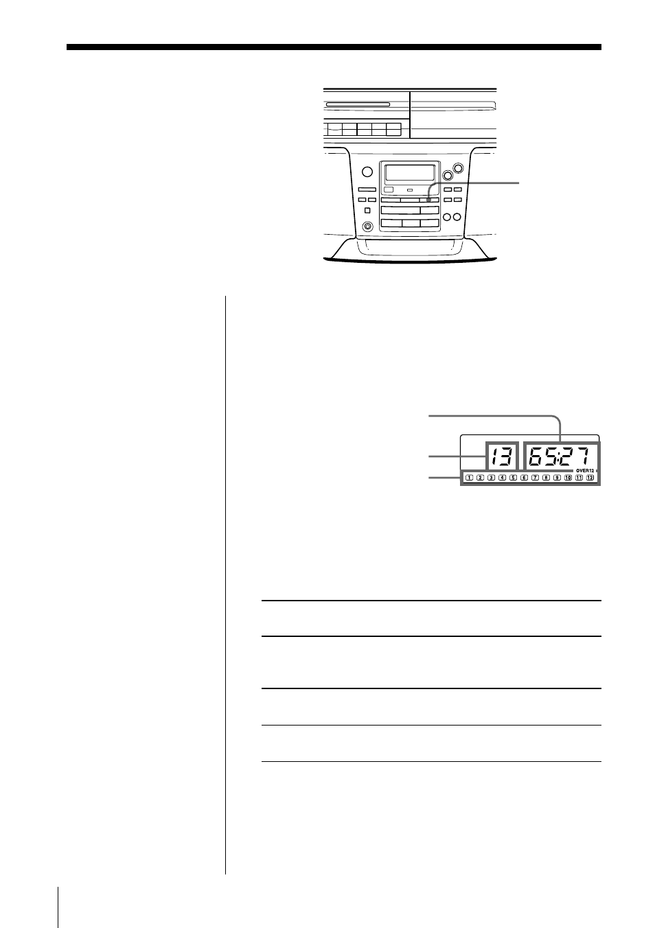 Using the display | Sony CFD-S55 User Manual | Page 12 / 68