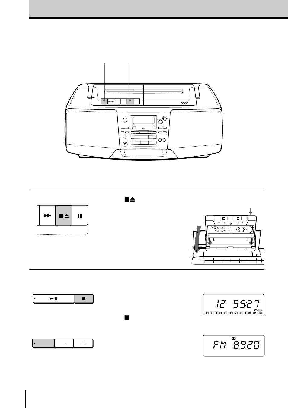 Grabación en una cinta, 10 grabación en una cinta | Sony CFD-S55 User Manual | Page 44 / 68