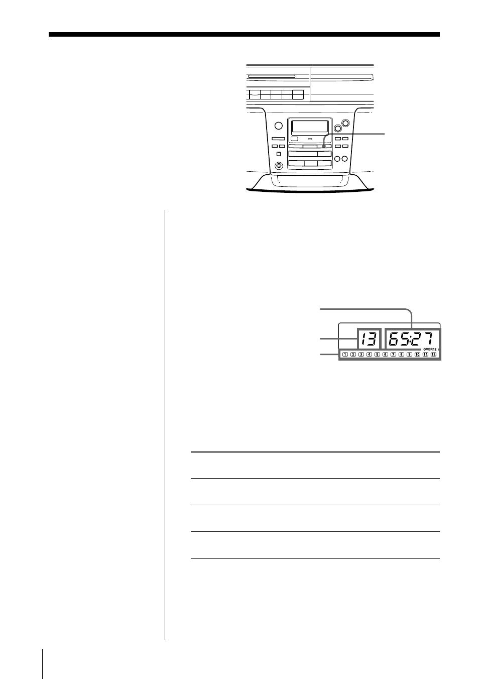 Reproductor de discos compactos (cd), Utilización del visualizador | Sony CFD-S55 User Manual | Page 46 / 68