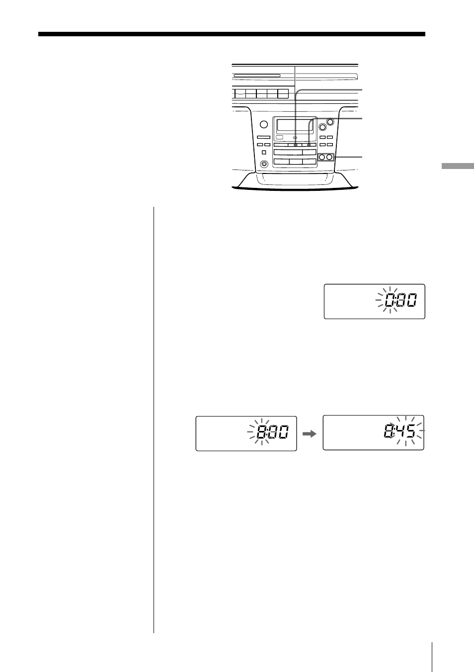 Temporizador, Ajuste del reloj | Sony CFD-S55 User Manual | Page 55 / 68