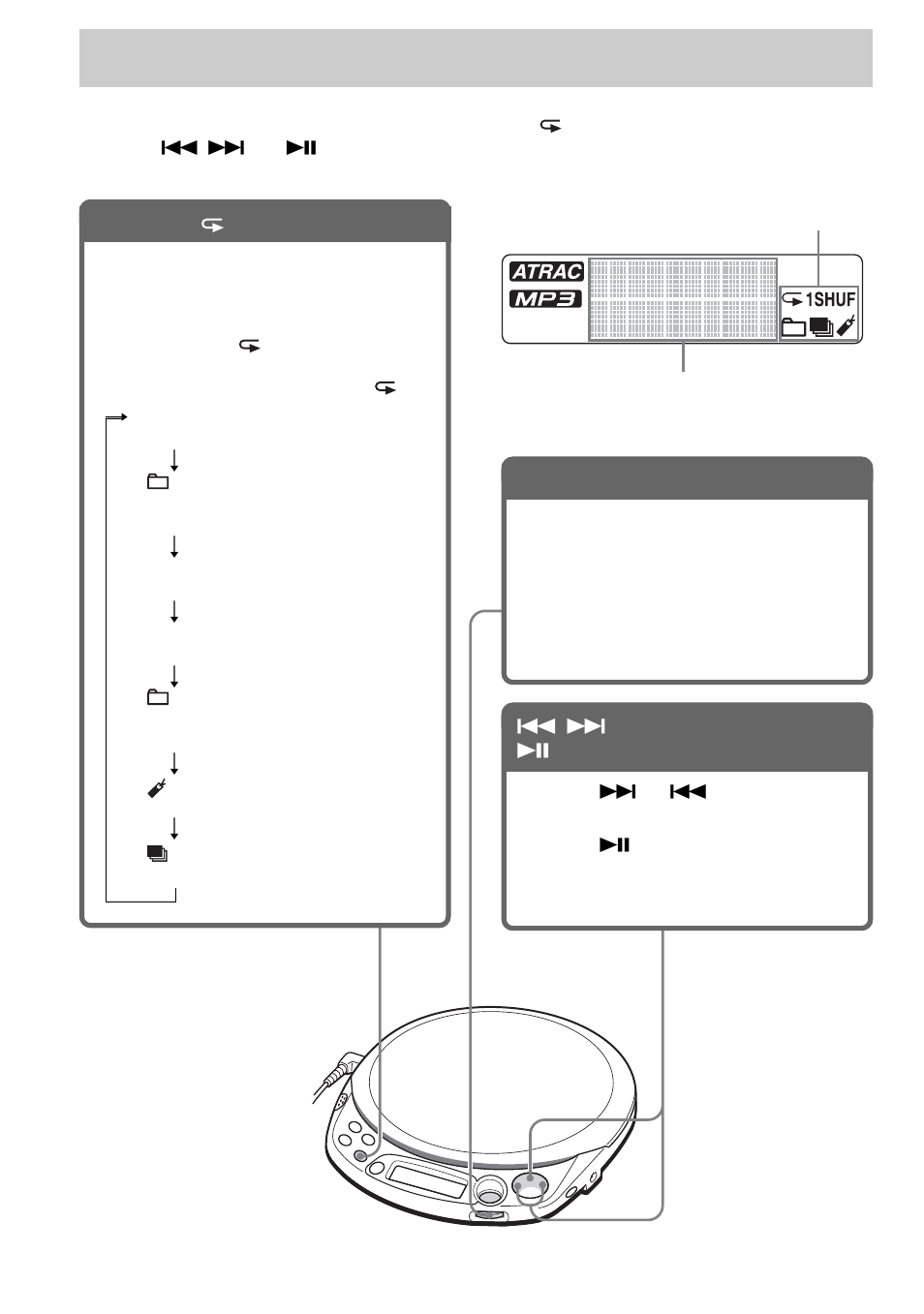 Playback options | Sony D-NF611 User Manual | Page 16 / 112