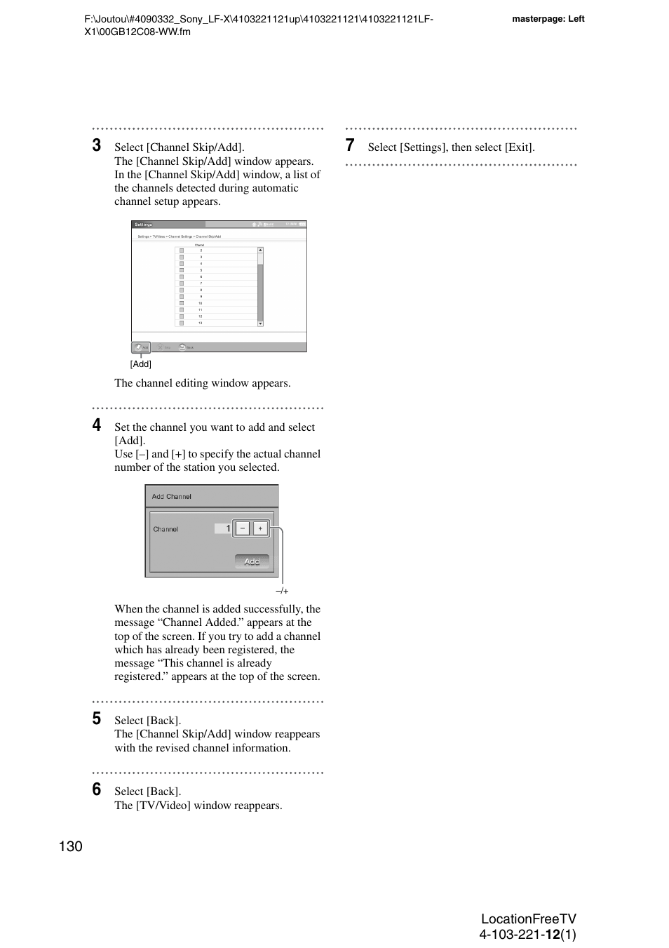 Sony LF-X1 User Manual | Page 130 / 160