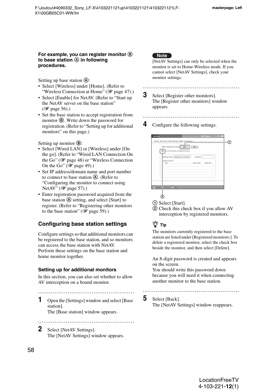 Sony LF-X1 User Manual | Page 58 / 160