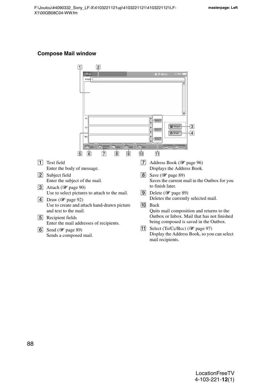 Sony LF-X1 User Manual | Page 88 / 160