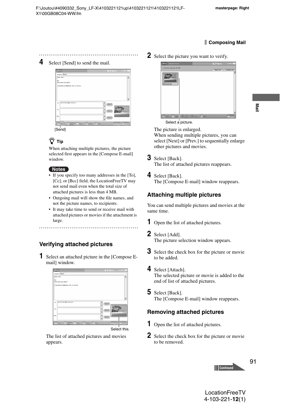 Sony LF-X1 User Manual | Page 91 / 160