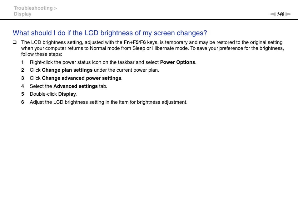 Sony VGN-FW User Manual | Page 148 / 165