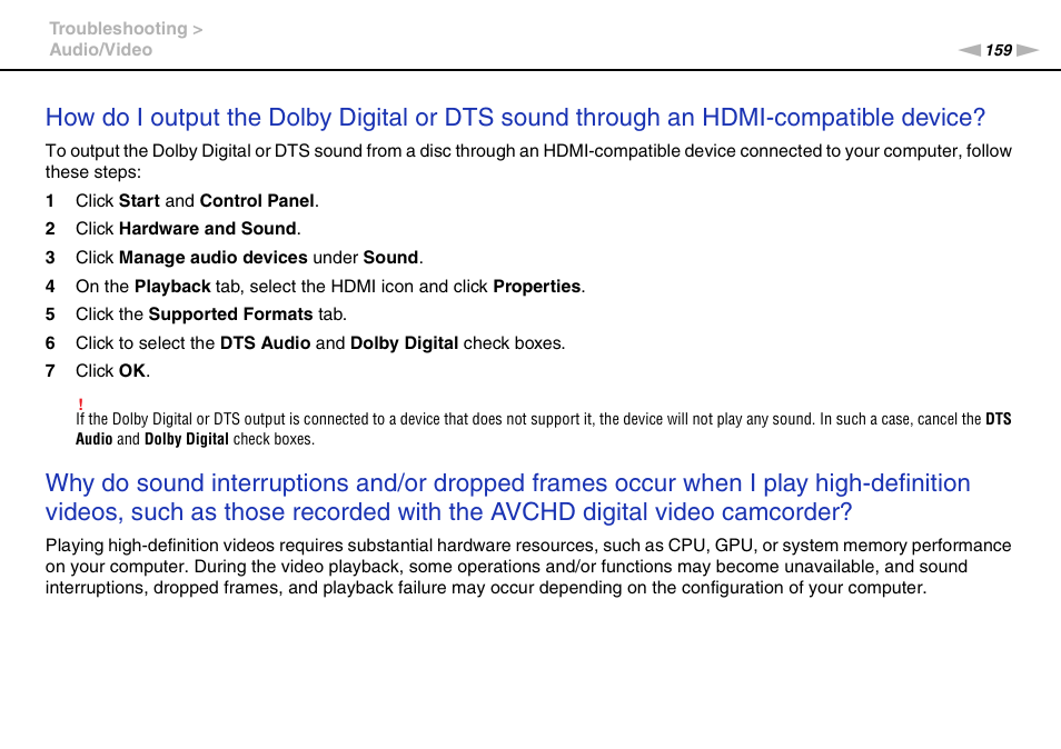 Sony VGN-FW User Manual | Page 159 / 165