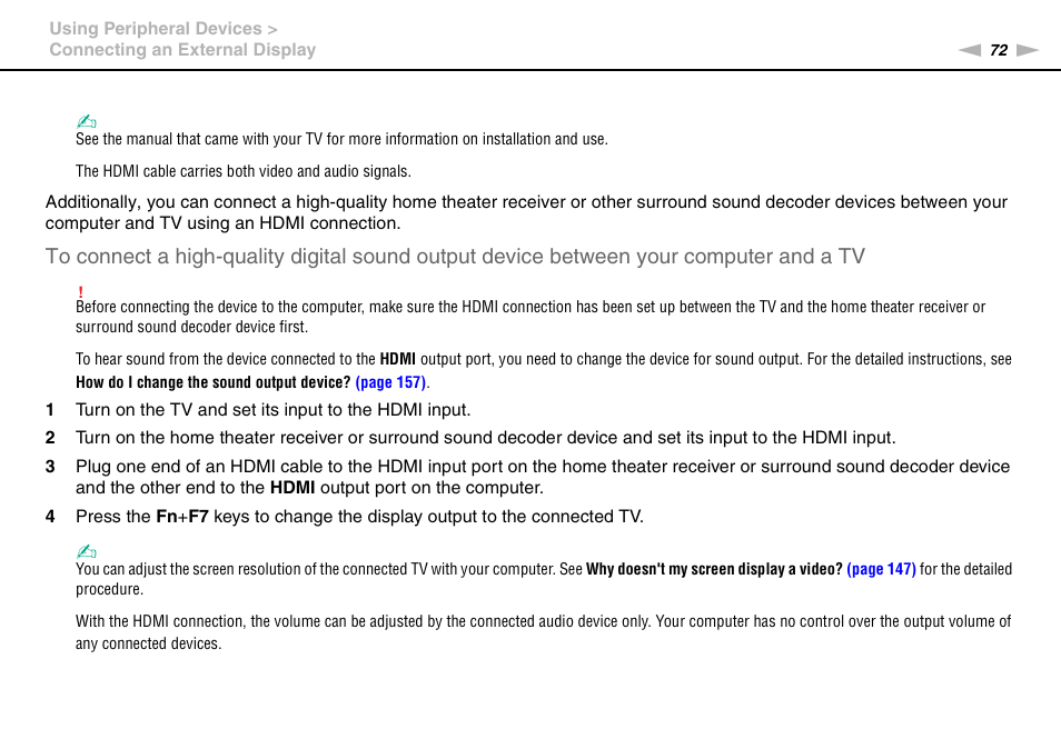 Sony VGN-FW User Manual | Page 72 / 165