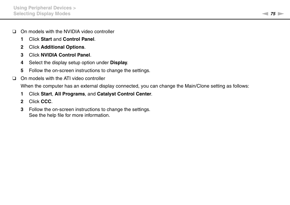 Sony VGN-FW User Manual | Page 75 / 165