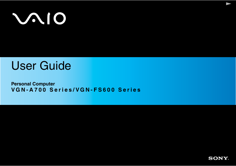 Sony VGN-FS600 Series User Manual | 216 pages