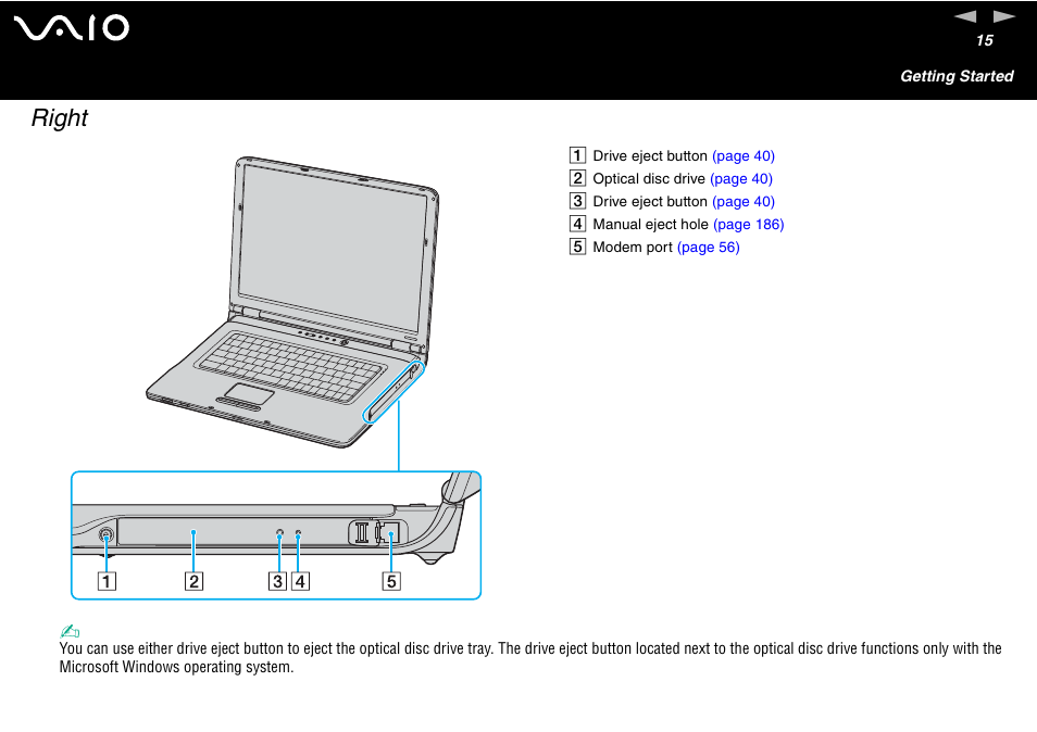 Right | Sony VGN-FS600 Series User Manual | Page 15 / 216