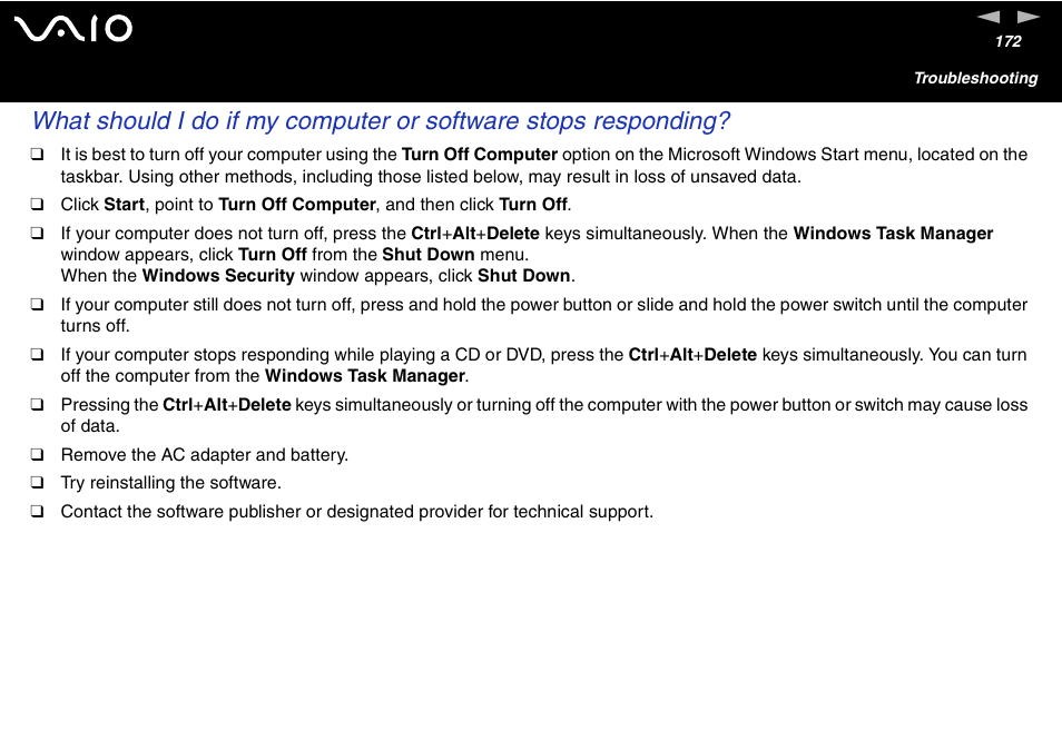 Sony VGN-FS600 Series User Manual | Page 172 / 216