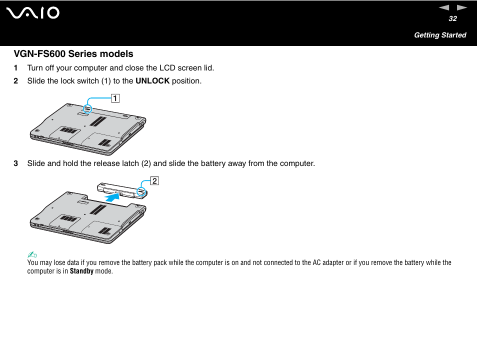 Vgn-fs600 series models | Sony VGN-FS600 Series User Manual | Page 32 / 216