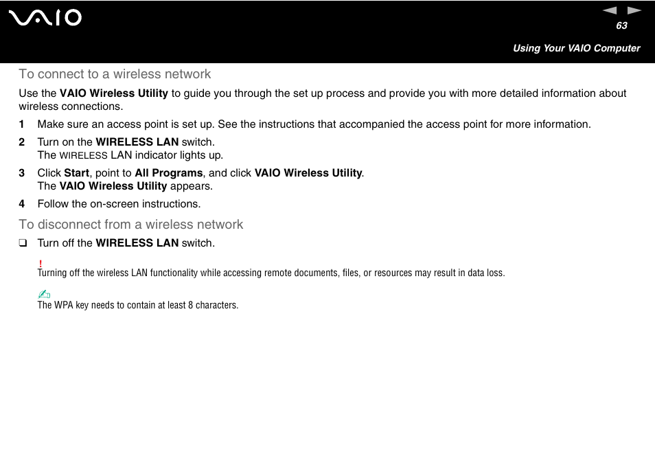 Sony VGN-FS600 Series User Manual | Page 63 / 216