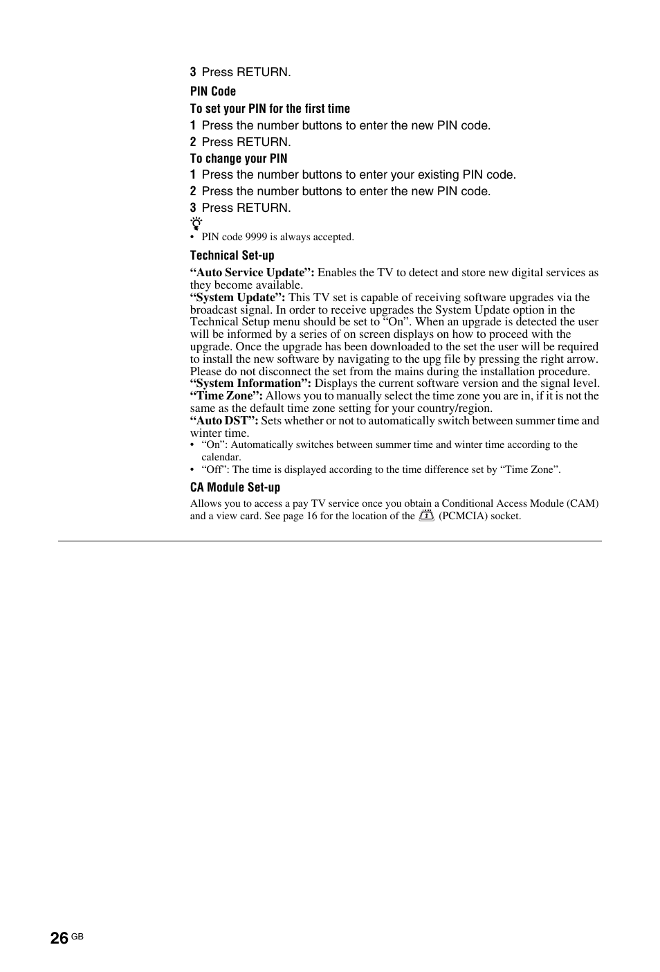 Sony BRAVIA 4-141-451-E1(2) User Manual | Page 26 / 34