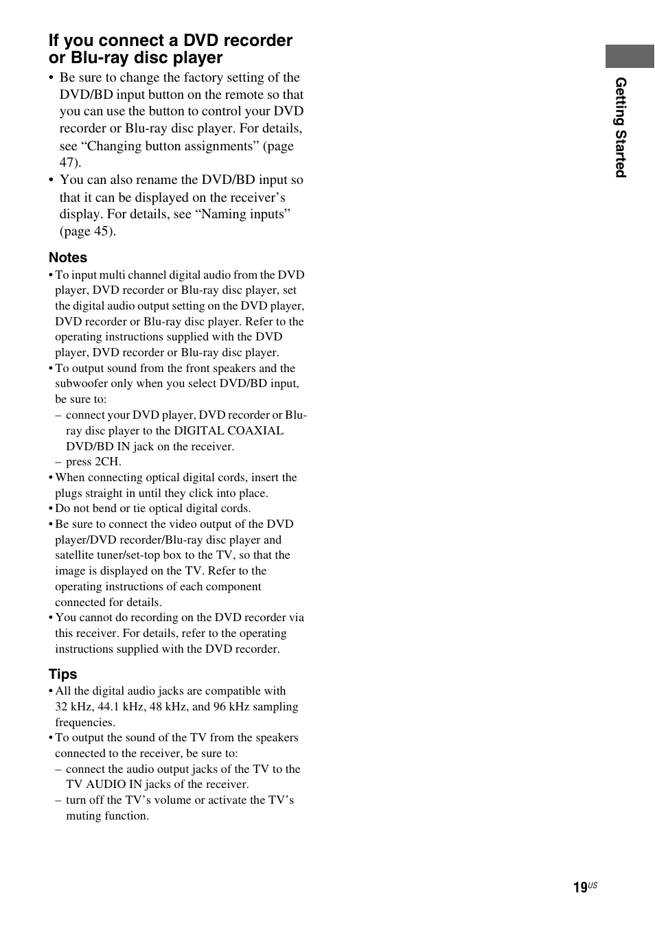 Sony HT-DDWG700 User Manual | Page 19 / 56