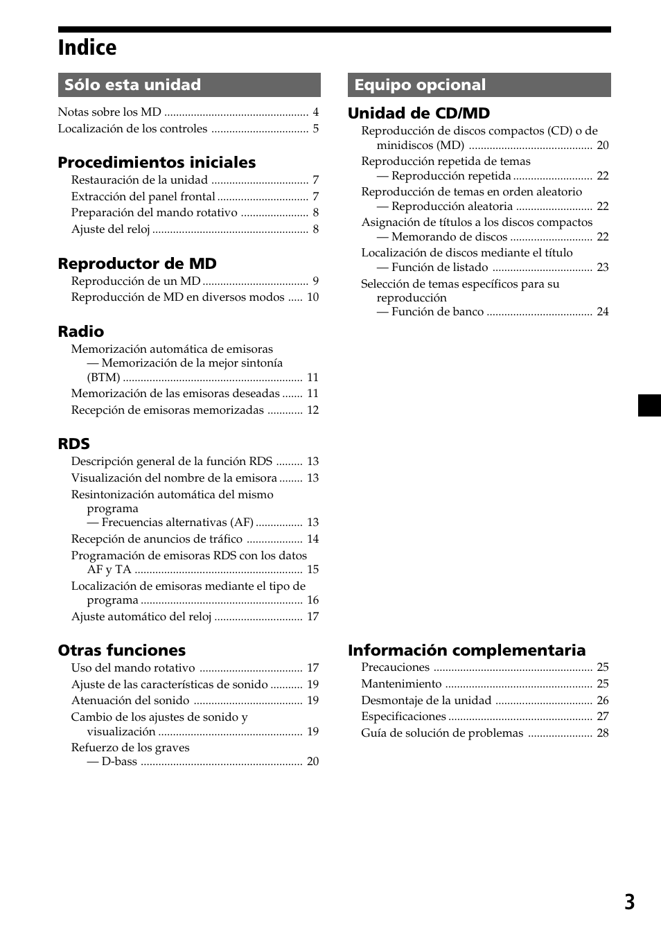 3indice | Sony MDX-C7970R User Manual | Page 31 / 116