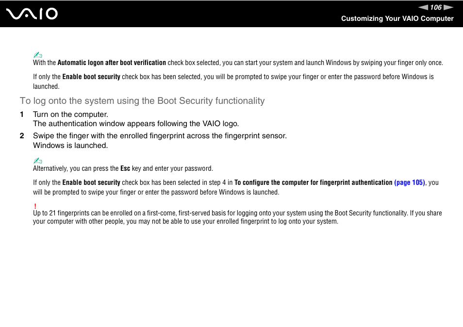 Sony ICD VGN-UX200 User Manual | Page 106 / 194