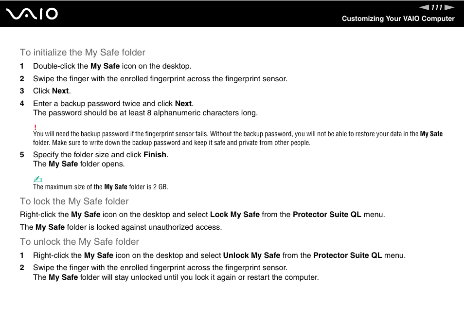 Sony ICD VGN-UX200 User Manual | Page 111 / 194