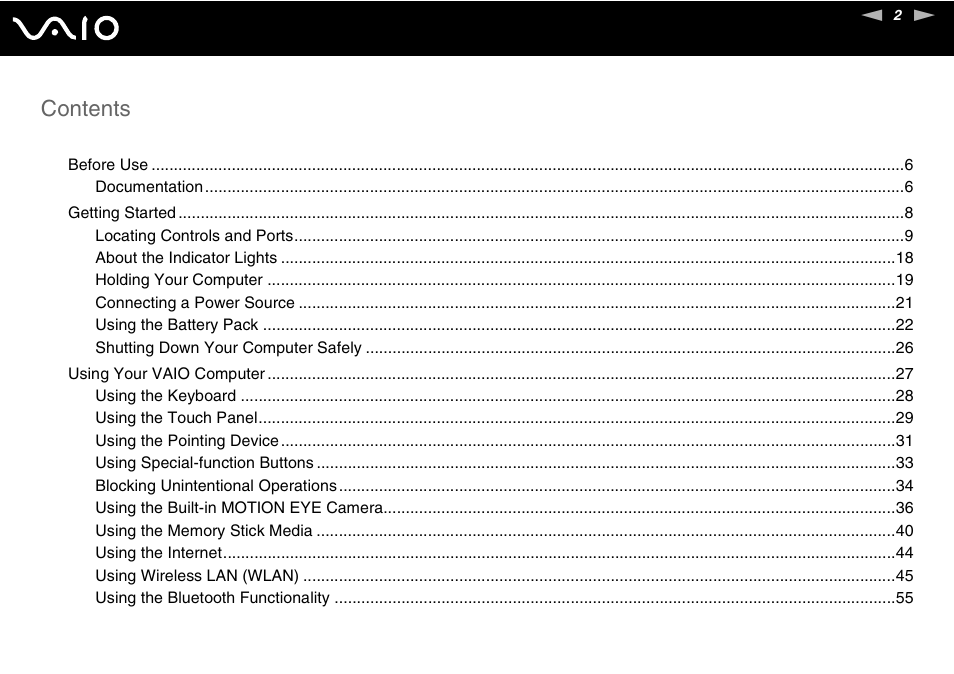 Sony ICD VGN-UX200 User Manual | Page 2 / 194