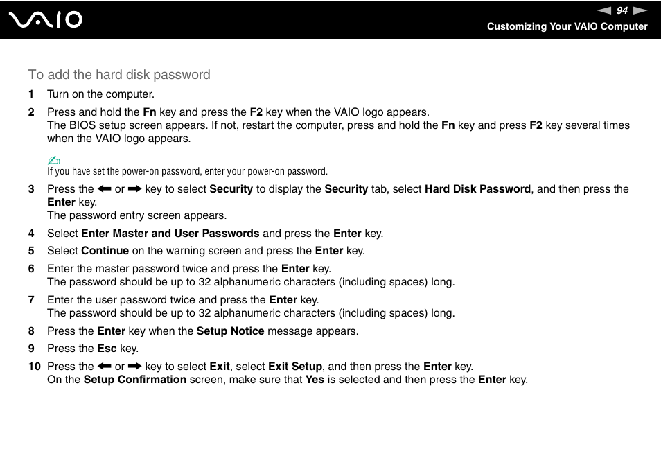 Sony ICD VGN-UX200 User Manual | Page 94 / 194