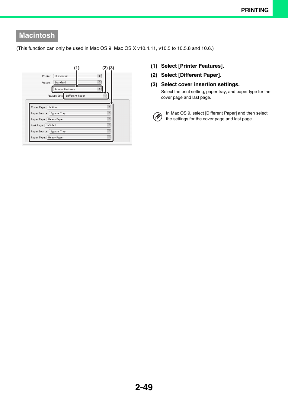 Macintosh | Sony MX-C400P User Manual | Page 128 / 257